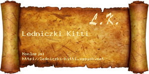 Ledniczki Kitti névjegykártya